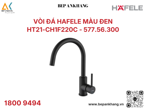 Vòi bếp nóng lạnh Hafele Granite HT21-CH1F220C 577.56.300